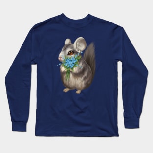 Chinchilla with bouquet Long Sleeve T-Shirt